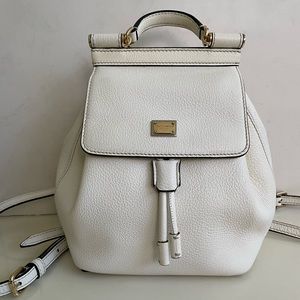 Dolce & Gabbana Mini Miss Sicily Backpack White